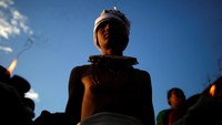  Dashain dirayakan oleh orang-orang Nepal dan Gorkha India di seluruh dunia. Foto: Reuters/Navesh Chitrakar