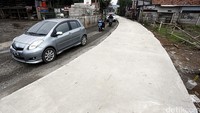 Jalan Letda Natsir dibeton.