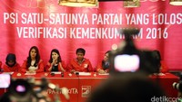 Partai Solidaritas Indonesia (PSI) yang didominasi politikus muda dapat nomor urut 11. (Foto: Ari Saputra)