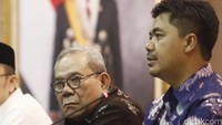 Ketua Komisi II DPR RI Rambe Kamarul Zaman dan Ketua KPU Juri Ardiantoro saat hadiri Bimtek kampanye pemilu 2017.