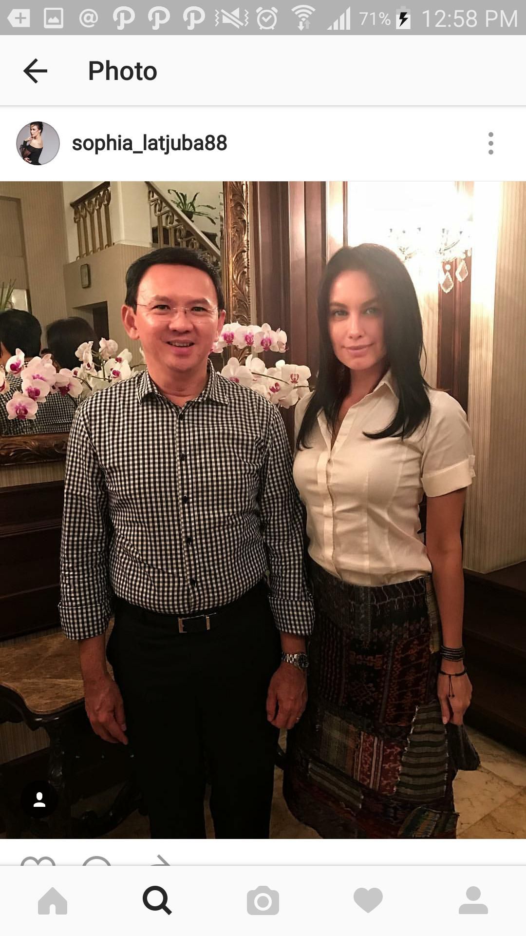 Foto: Ahok dan Sophia Latjuba (sophia_latjuba88)