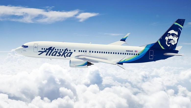 Alaska Airlines Ilustrasi pesawat maskapai Alaska Airlines