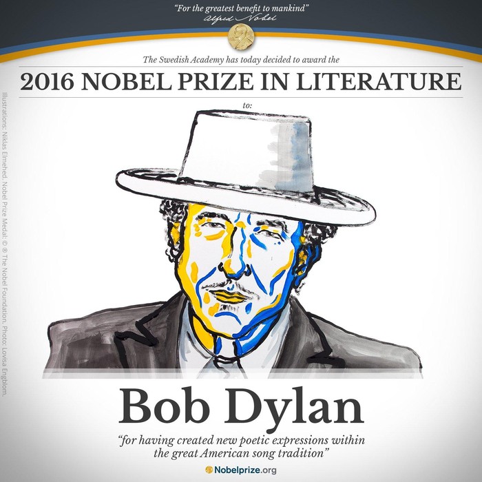 Bob Dylan Raih Nobel Sastra 2016
