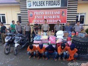 Sempat Sembunyi di Kamar Mandi, Komplotan Bajing Loncat di Sumut Dibekuk