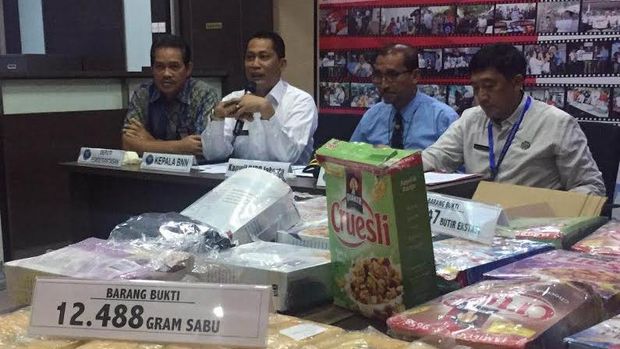 Barang bukti yang diamankan 12,5 kg sabu. (Foto: Bisma/detikcom)