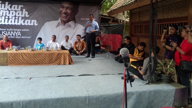  Anies Baswedan di Bantargebang (Foto: Muhammad Fida Ul Ha)q/detikcom