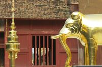 Patung gajah emas yang menawan (Fitraya/detikTravel)