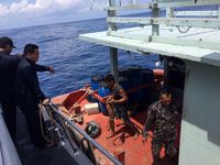  Kapal berbendara asing yang diduga melakukan pencurian ikan di Laut Natuna (Dok. Bakamla)