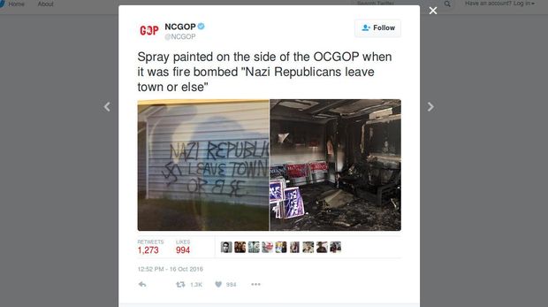 Kantor Partai Republik di North Carolina AS Dilempari Molotov