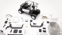 Namun sekarang model ini masih dalam bentuk desain, tampilan yang disajikan mirip seperti Renault Twizy Cargo dan Smart.