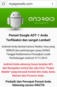  Gambar 3: Malvertising di Android