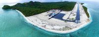 Bandara Miangas Dilihat dari Pesawat Terbang