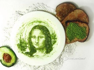 Wah, Wajah Monalisa dan Marilyn Monroe Ini Dibuat dengan Alpukat!
