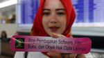 Sosialisasi Tolak Barang Bajakan di Bandara Soetta