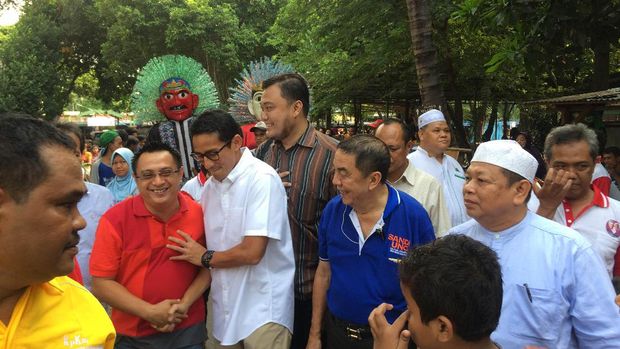Resmikan Posko Pemenangan, Sandiaga Janji Renovasi Rusun Dakota 