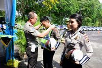 Kakorlantas Bekali Personel Rompi Antipeluru Untuk Ajang Interpol di Bali