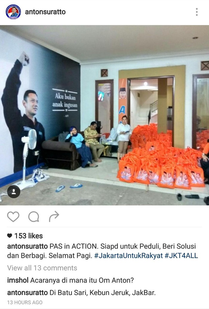 Beredar Goody Bag Sembako AHY-Sylvi, Agus: Itu Semangat Relawan