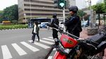 Brimob Siaga di Perempatan Sarinah
