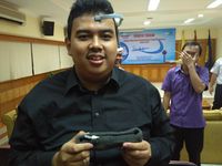 Dody Qory sedang mempresentasikan Brainstat (Foto: Bartanius Dony/detikcom)