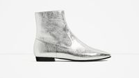 silver ankle boots