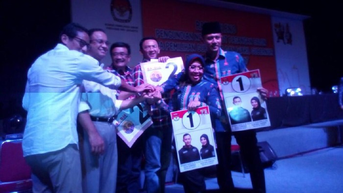 Usai Dapat Nomor Urut, Para Cagub-Cawagub Satukan Tangan