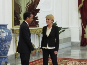 Menlu Australia Julie Bishop Temui Presiden Jokowi di Istana Merdeka