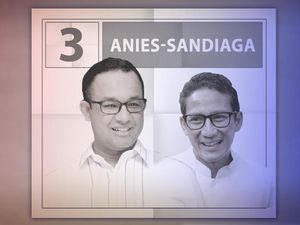 Sandiaga Kenalkan Senyum 3 Jari, Anies Baswedan Tetap Salam Bersama
