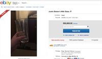 Beliebers! Gelas Bekas Minum Justin Bieber Ini Dilelang Rp 932 Juta