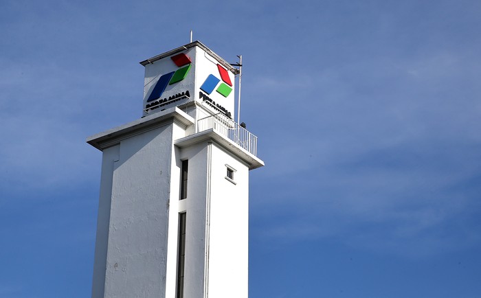 Logo Pertamina di Kantor Pusat Pertamina, Jakarta