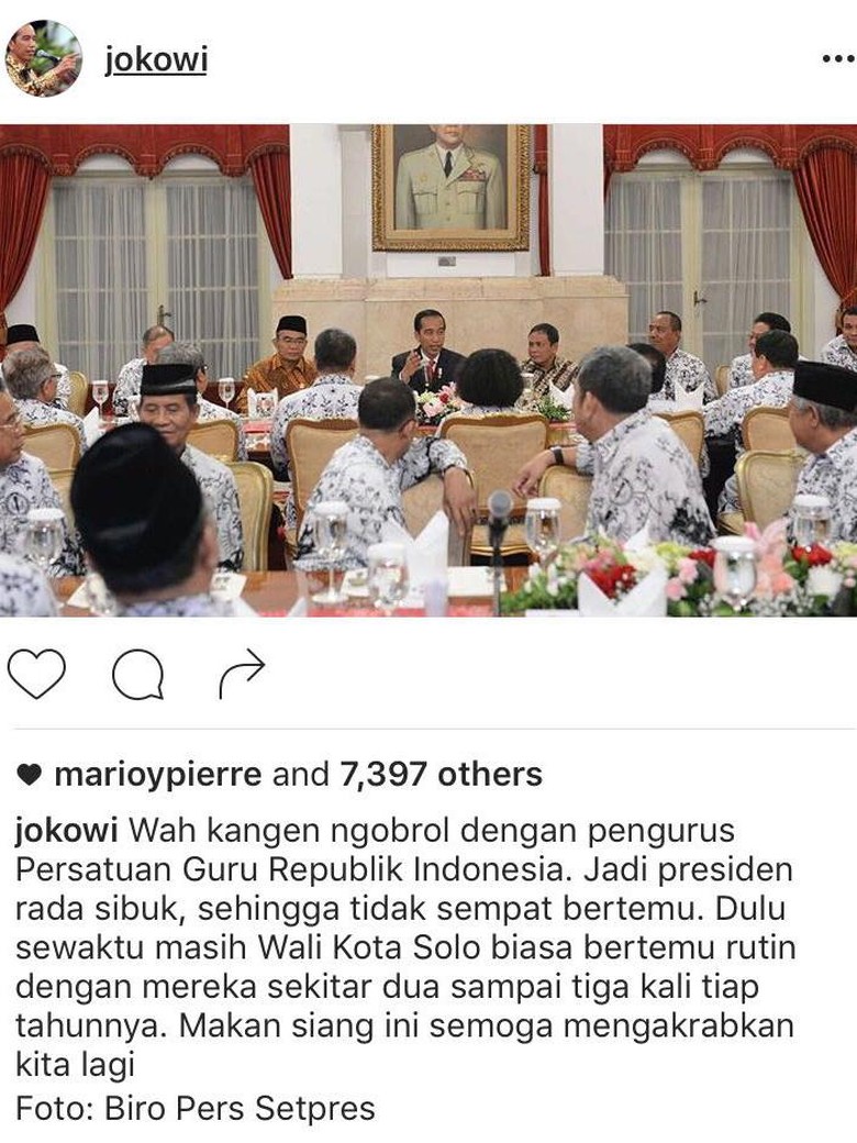 Saat Jokowi Kangen Ngobrol Dengan Guru Karena Sibuk Jadi Presiden