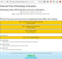 Gambar 4: Bukan WhatsApp gratis yang didapatkan melainkan persysratan untuk menginstal 3 aplikasi.
