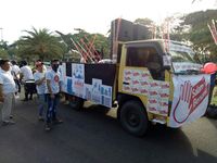 Truk Anies-Sandi yang akan ikut Parade Kampanye Damai (Gibran/detikcom)