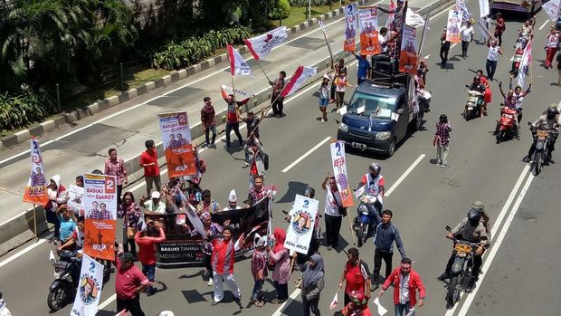 Pemotor Masuk ke Jalan MH Thamrin saat Pawai Pilgub DKI, Ini Kata Polisi