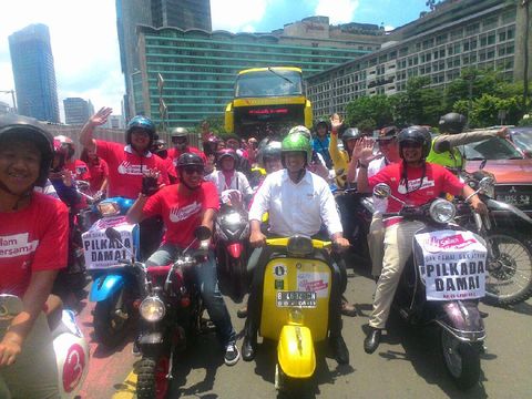 Pemotor Masuk ke Jalan MH Thamrin saat Pawai Pilgub DKI, Ini Kata Polisi