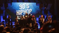 Sedangkan 90s Hip Hop All Star menggandeng sederet musisi rap era 90-an dengan hits mereka masing-masing. Foto: Asep Syaifullah/detikHOT