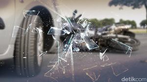 Potret Pedagang Ditabrak Lari Pajero, Ikan Dagangan Berantakan