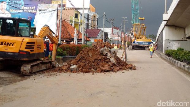 Relokasi pipa PGN di Palembang