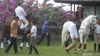 Saat itu, kehadiran Jokowi itu disebut sebagai kunjungan balasan setelah Prabowo sowan ke Istana Bogor. Namun pertemuan keduanya dinilai sebagai simbol menyejukkan untuk proses Pilgub DKI. (Foto: Grandyos Zafna)