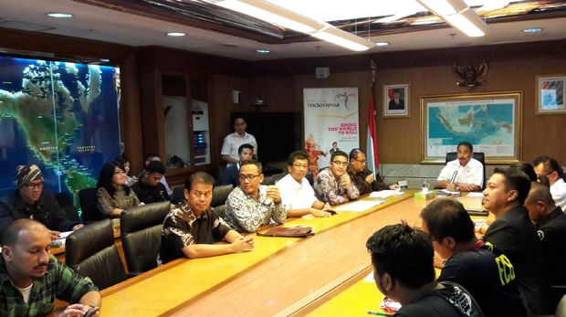 Suasana jumpa pers Nusa Dua Fiesta di Jakarta (Kurnia/detikTravel)