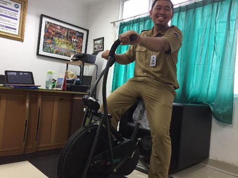 Salah seorang peserta, drg Hatta sukses menurunkan bobot 7 kg dalam 3 bulan.