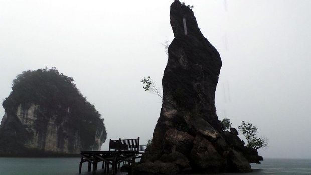 Inilah dia yang dinamakan Batu Pensil (Wahyu/detikTravel)