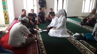 Tahanan ini Menikah di Kantor Polres Inhil Riau
