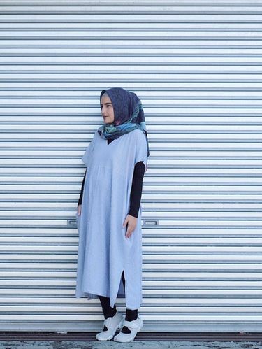 Ariehub Jilbab  Warna  Biru Jeans 