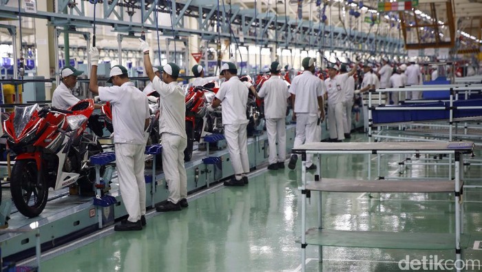 PT Astra Honda Motor (AHM) mulai memproduksi motor sport terbaru All New Honda CBR250RR di pabrik AHM plant 4 Karawang, Jawa Barat.