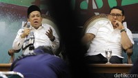 Dua Wakil Ketua DPR Fadli Zon dan Fahri Hamzah jumpa pers menjelang aksi 411 pada 2016 lalu. (Foto: Lamhot Aritonang)