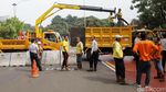 Jalan Medan Merdeka Barat ke Patung Kuda Ditutup