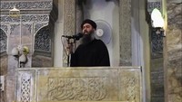 Wajah Al-Baghdadi dalam video terbaru ISIS menunjukkan penampilannya yang terlihat lebih tua jika dibandingkan video lama Al-Baghdadi tahun 2014 lalu, seperti terlihat dalam foto ini. Foto: REUTERS/Social Media Website via Reuters TV