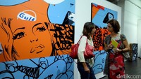 Lokasi dGallerie di dekat Taman Barito menjadi salah satu tempat pameran bagi ke-10 street artist dari dua negara.