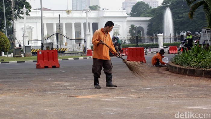 Genangan di Sekitar Istana Sudah Surut, Lalin Ramai