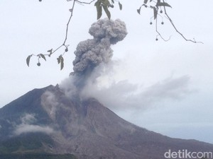 Aktivitas Masih Tinggi, Gunung Sinabung Kembali Erupsi Disertai Awan Panas